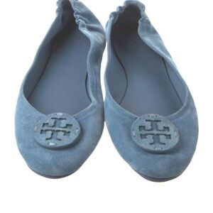 Tory Burch Dusty Blue Suede Flats